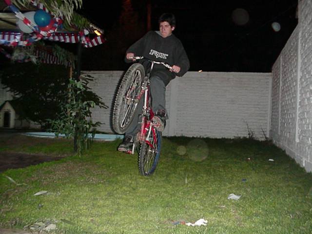 practicando en el patio de mi casa