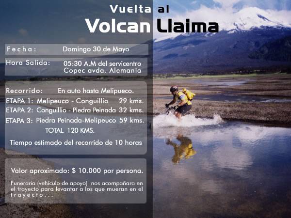 VUELTA AL VOLCAN LLAIMA