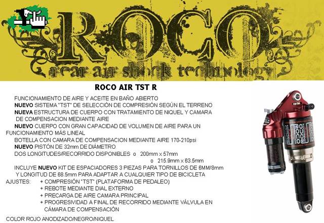Amortiguador Marzocchi roco air tst R 2008