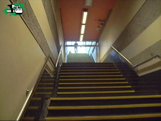 bajando en el metro