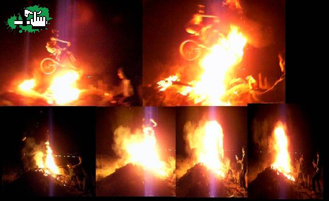 iluminados por el fuego (con casco)