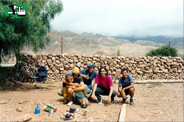 Con un grupo de amigos