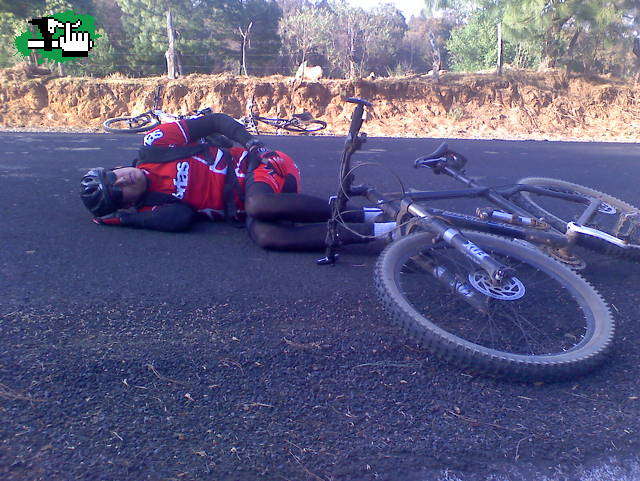 muñeco muerto en la carretera