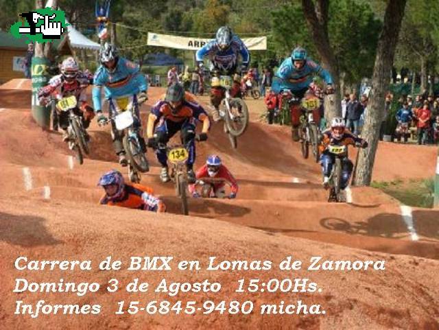 Carrera de BMX en Lomas de Zamora