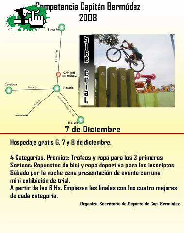 Competencia de Bike Trial. Capitan Bermudez 2008