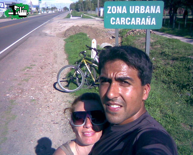 Con Marisel llegando a Carcaraña