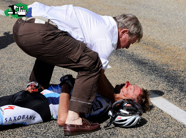 accidente en el tour de france