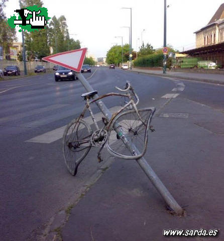 bici aplastada