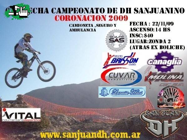 6ta fecha Coronacion del campeonato de descenso MTB 2009 Sanjuanino !!!!