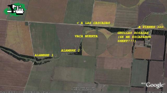 Remontada del "arroyo seco" camino a Pieres,realizada a traves de campo bruto