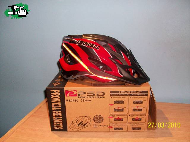Con casco y frenos nuevos