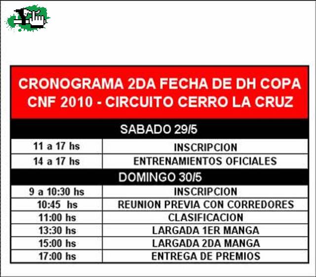 TANDIL!! CRONOGRAMA 2DA FECHA