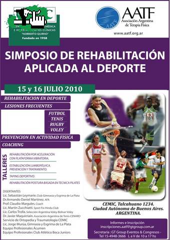 SIMPOSIO DE REHABILITACIÓN APLICADA AL DEPORTE