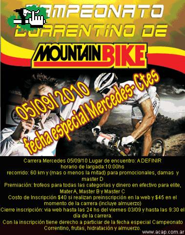 Mountain Bike - Campeonato Correntino