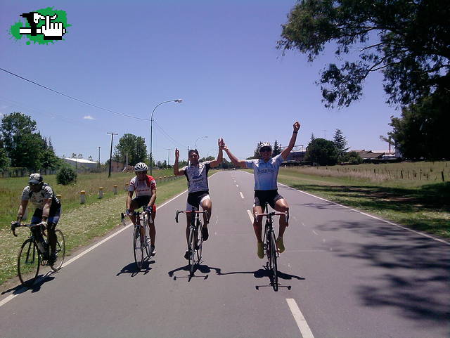 Entrenando me cruce con otros tantos