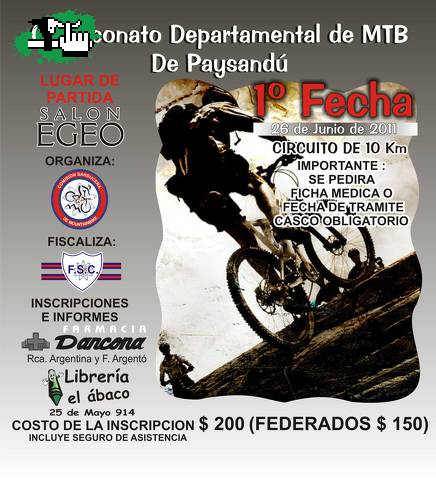 Campeonato departamental de MTB, Paysandu