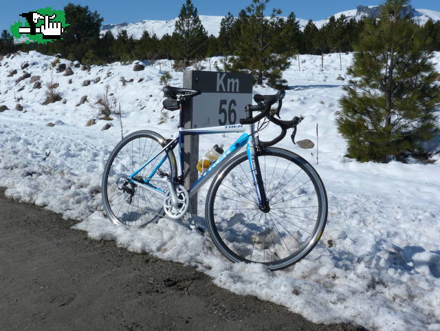 pedaleando después de la nevada
