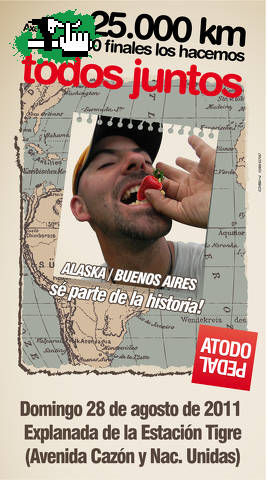 "LO ACOMPAÑAMOS LOS ULTIMOS 40 KM A AXEL MIGUEZ TIGRE/OBELISCO 