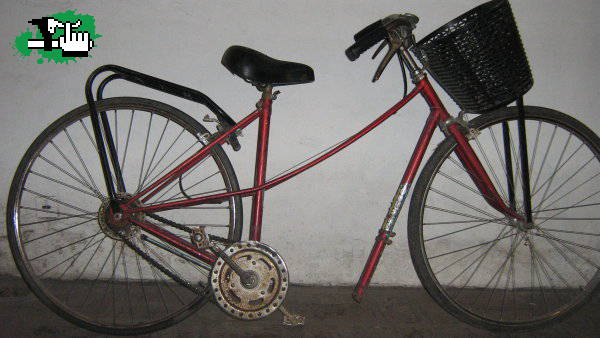 Mi hermana hizo tuning la bici y los dientes!!!!