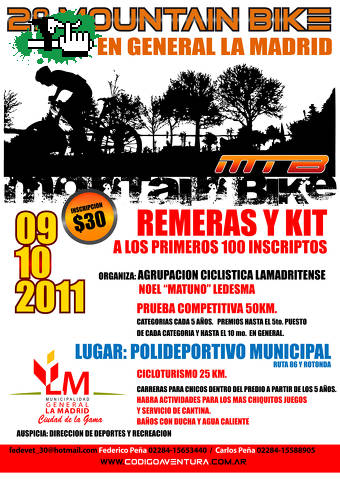 2DO MOUNTAIN BIKE EN GRAL LAMADRID