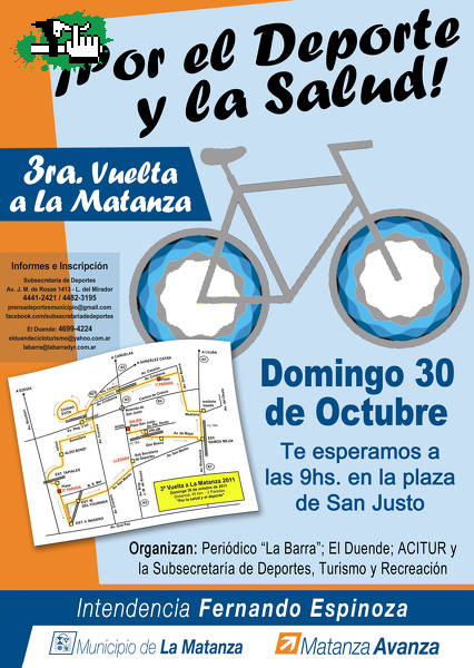 BICICLETEADA: TERCERA VUELTA A LA MATANZA