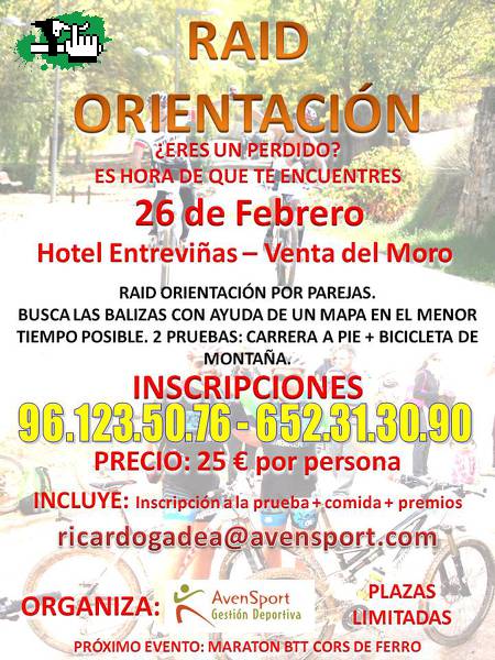 Raid Orientación por parejas (BTT + Carrera)