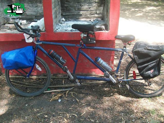 El tandem despues de 110 km  de ida