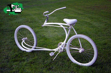 Bici sin orquilla.