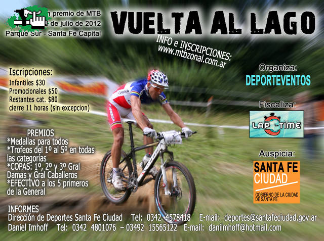 VUELTA AL LAGO - Domingo 15 de Julio de 2012 - Parque Sur, Santa Fe capital