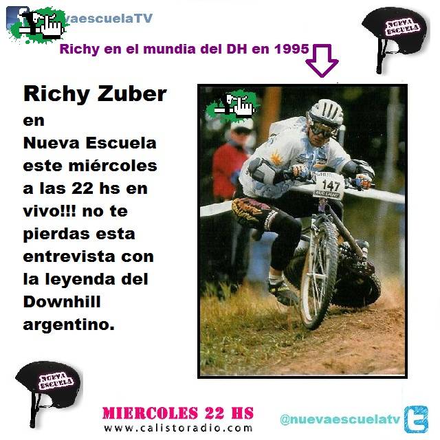 Esta noche a las 22 hs entrevista exclusiva con Richy Zuber!!!