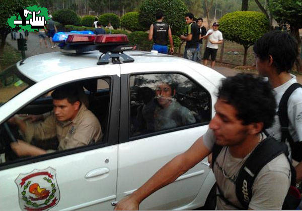 Ciclista detenido por " tocar colas" en San Lorenzo.