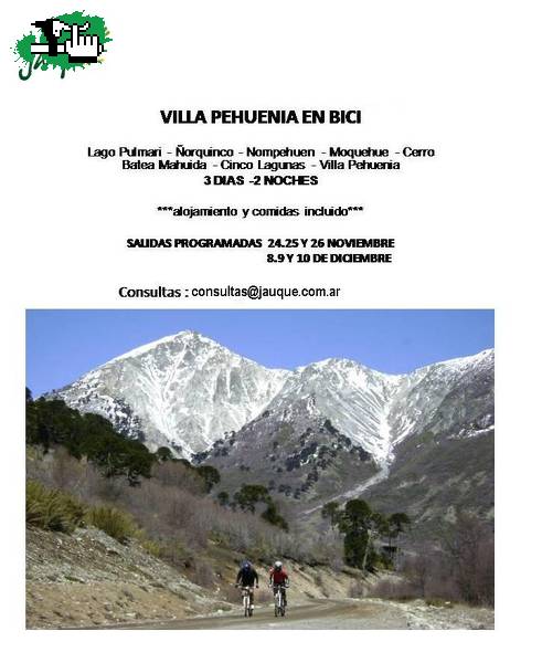 VILLA PEHUENIA EN MTB