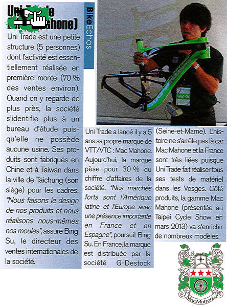 BIKEéco France for 2013 Taipei Cycle International Press Conference / Official Report.