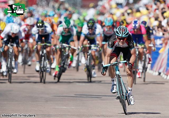 100º Tour de Francia 2013...Etapa 2...156 km...Gana el belga Jan Bakelants y es nuevo Líder.
