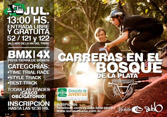 CARRERAS EN EL BOSQUE DE LA PLATA + FEESTYLE BMX