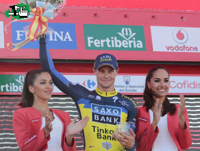 Vuelta a España 2013...Etapa 2...Gana Nicolas Roche...Líder: Vincenzo Nibali.