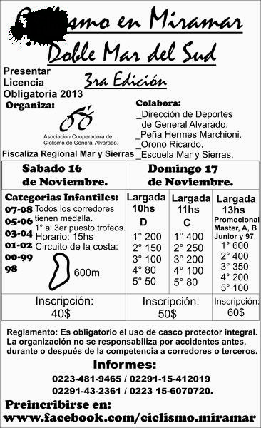 CARRERA MIRAMAR,MAR DEL SUD en Miramar, Buenos Aires, Argentina