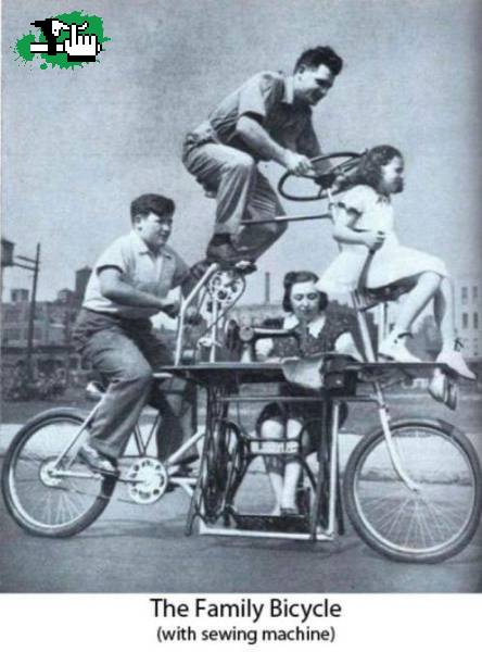 Bicicleta familiar de los años 50