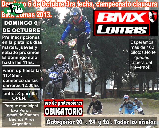 3 FECHA EN BMX LOMAS, campeonato clausura en Lomas de Zamora, Buenos Aires, Argentina