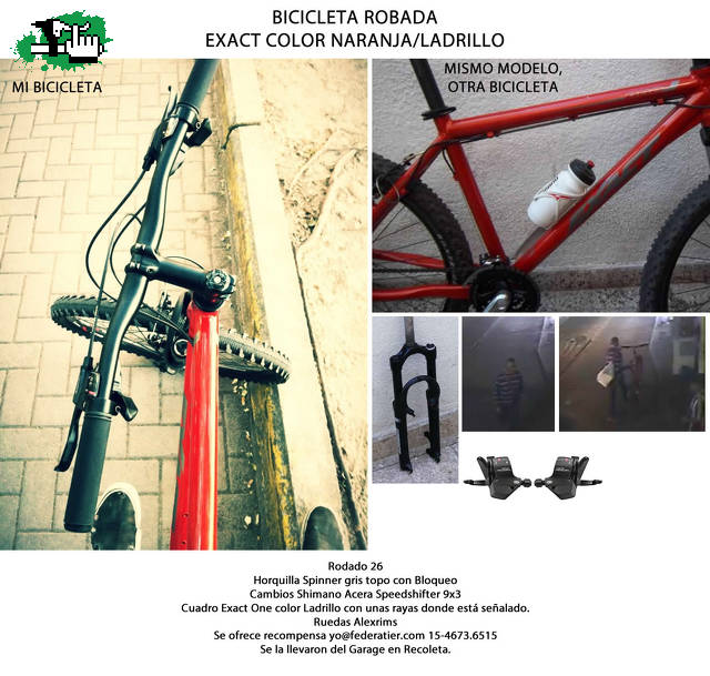 Exact One Naranja/Ladrillo Rod 26 Recoleta