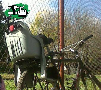 Bicicleta GT Palomar con sillita de bebe
