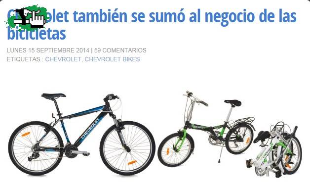 Chevrolet tambin se sum al negocio de las bicicletas