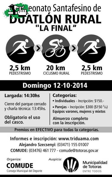 CAMPEONATO SANTAFESINO DE DUATLON RURAL