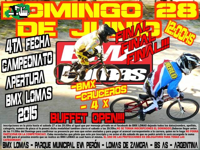4 FECHA CAMP APERTURA 2015..FINAL!!!!