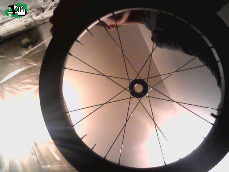 Mujer He aprendido aumento consulta)rueda con aro de 32 agujeros armada con 16 rayos Foto