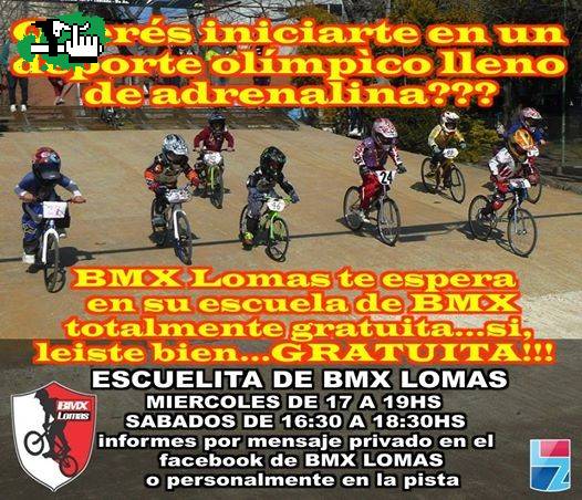 ESCUELITA DE BICICROSS EN BMX LOMAS