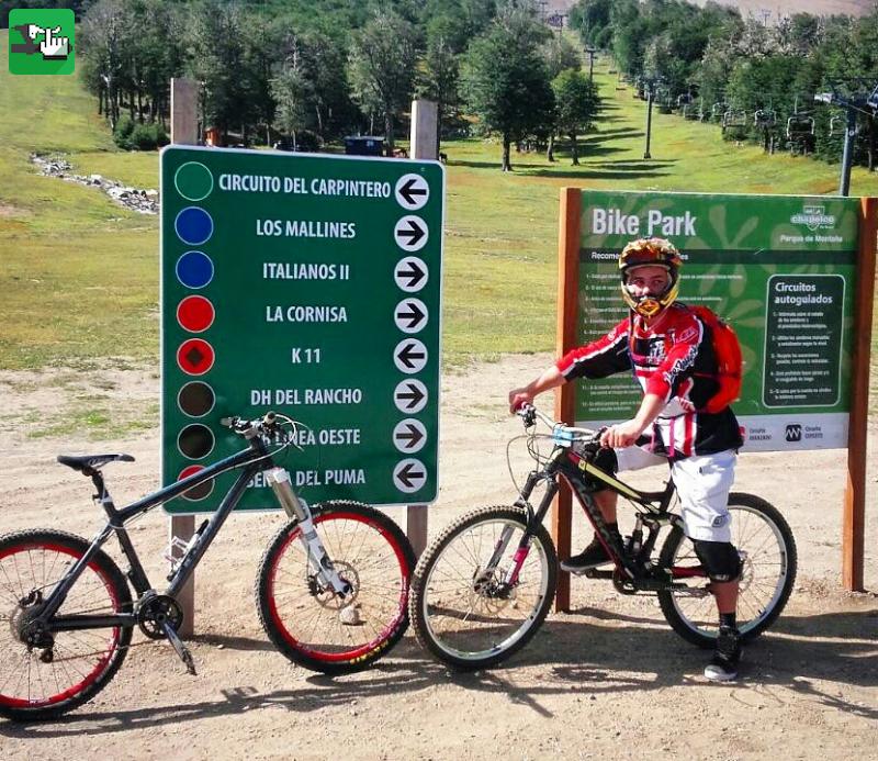 Disfrutando Chapelco con mi hijo y en la hardtail =)