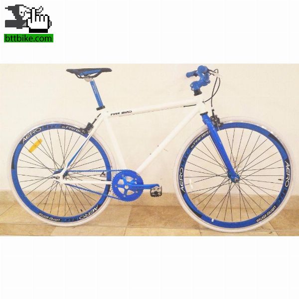 ROBO de Bicicleta Fixie Fire Bird Rodado 28 Aluminio Blanca y Azul