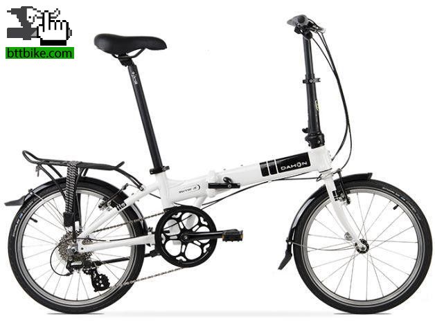 Urbanas, Paseo, Playeras,Plegables,Choperas Bicicleta Dahon MARINER D8 Blanca con Portapaquetes