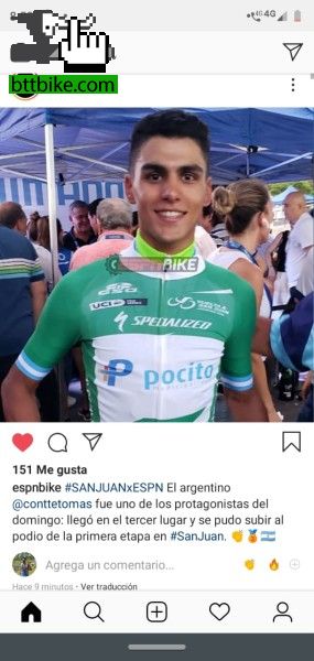 Tomás Contte Tercero en la Etapa 1 de la Vuelta a San Juan